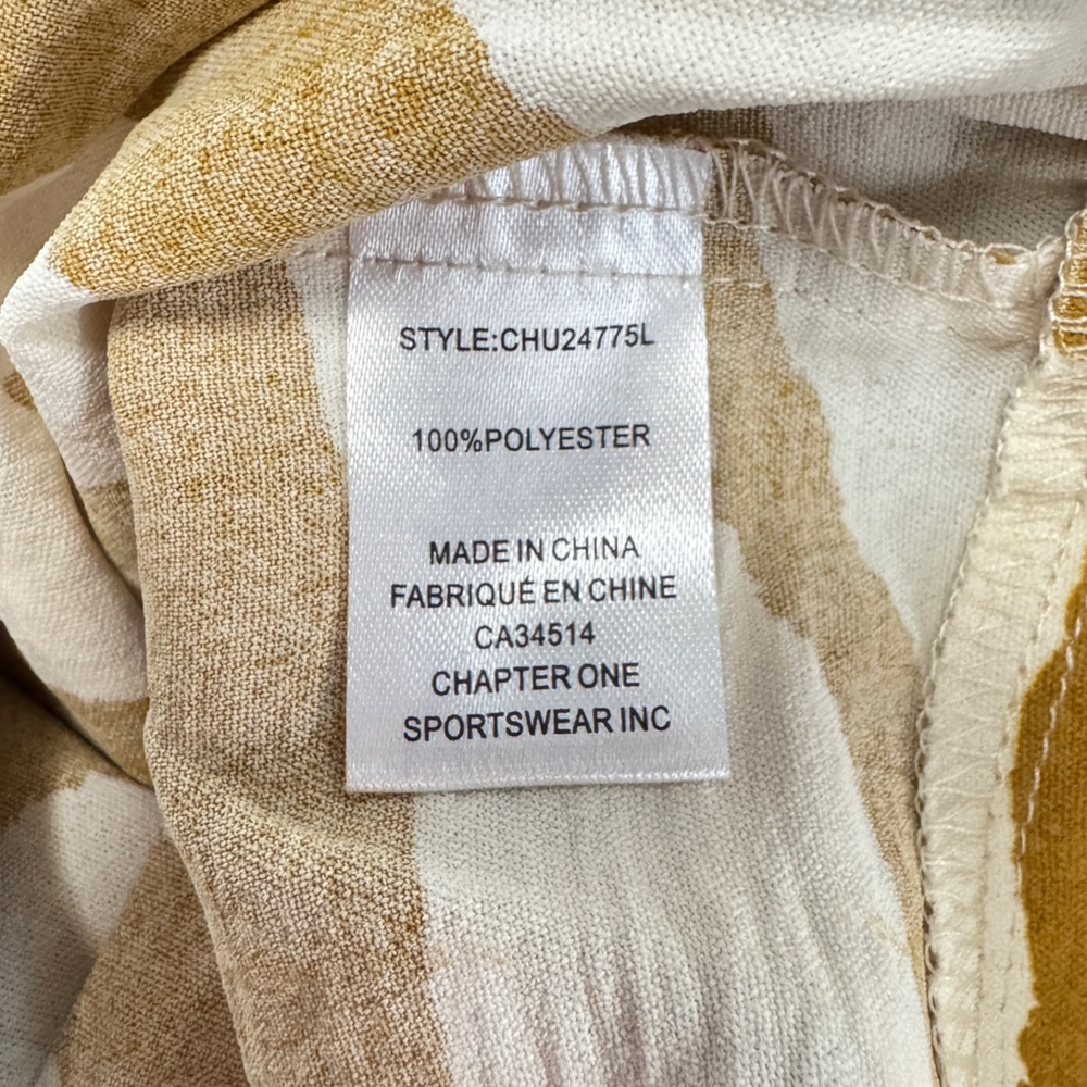 C by One Wide-Leg Animal Print Culotte Crop Pants‎ Cream Brown Tiger Small - Picture 6 of 13